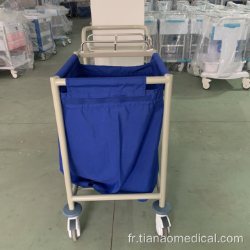 Chariot à linge multifonctionnel en acier pour hôpital